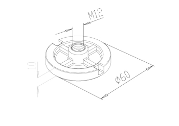 Clamp Fix End Cap - Model 1320 CAD Drawing